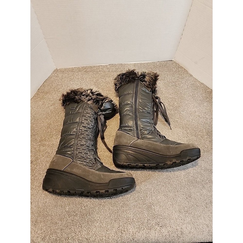 Women's  SZ. 9.5 US  40 Eu Spring Step Alpi Tex Gray Winter Snow Boots Faux Fur